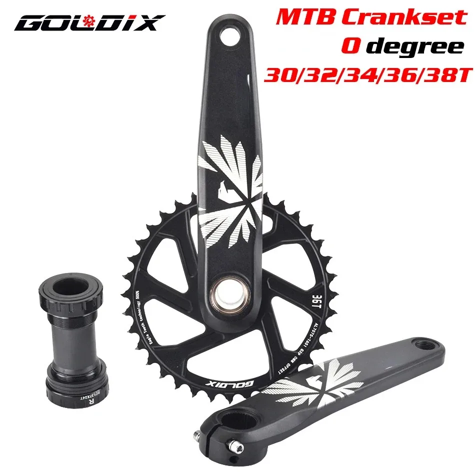 Mountain Bike Crankset With Chainring And Bottom Bracket