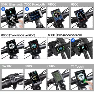 Bafang LCD Color Display Instrument 36V 48V 52V P860C 860C P850C 600C C965 DPC18 BF-UART Protocol Bluetooth 750W Motor E-bike