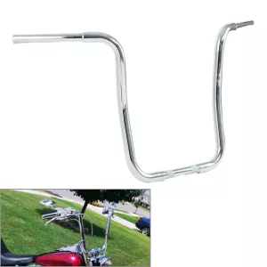 Motorcycle 12 14 16 18″ inch Rise 1-1/4″ Ape Hanger Curved Handlebar For Harley Sportster XL FLST FXST Custom
