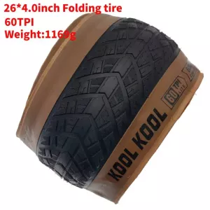 New JILUER 26×4.0 Bicycle Tire Snow bike Half Bald Bike Fat 26 Inch Folding Tire Cycling Road Beach Electric 60TPI Bicycle Parts