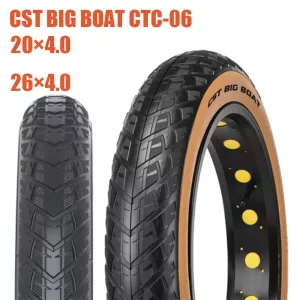 CST Fat Tire 20×4.0 26×4.0 CST BIG BOAT CTC-06 CST New Brown Family Top Dark Skin Collection Electric Bicycle Tire